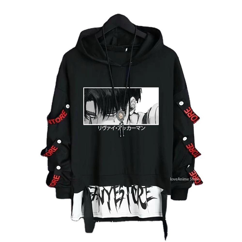 Attack on titan Bluza Streetwear Eren księżyc