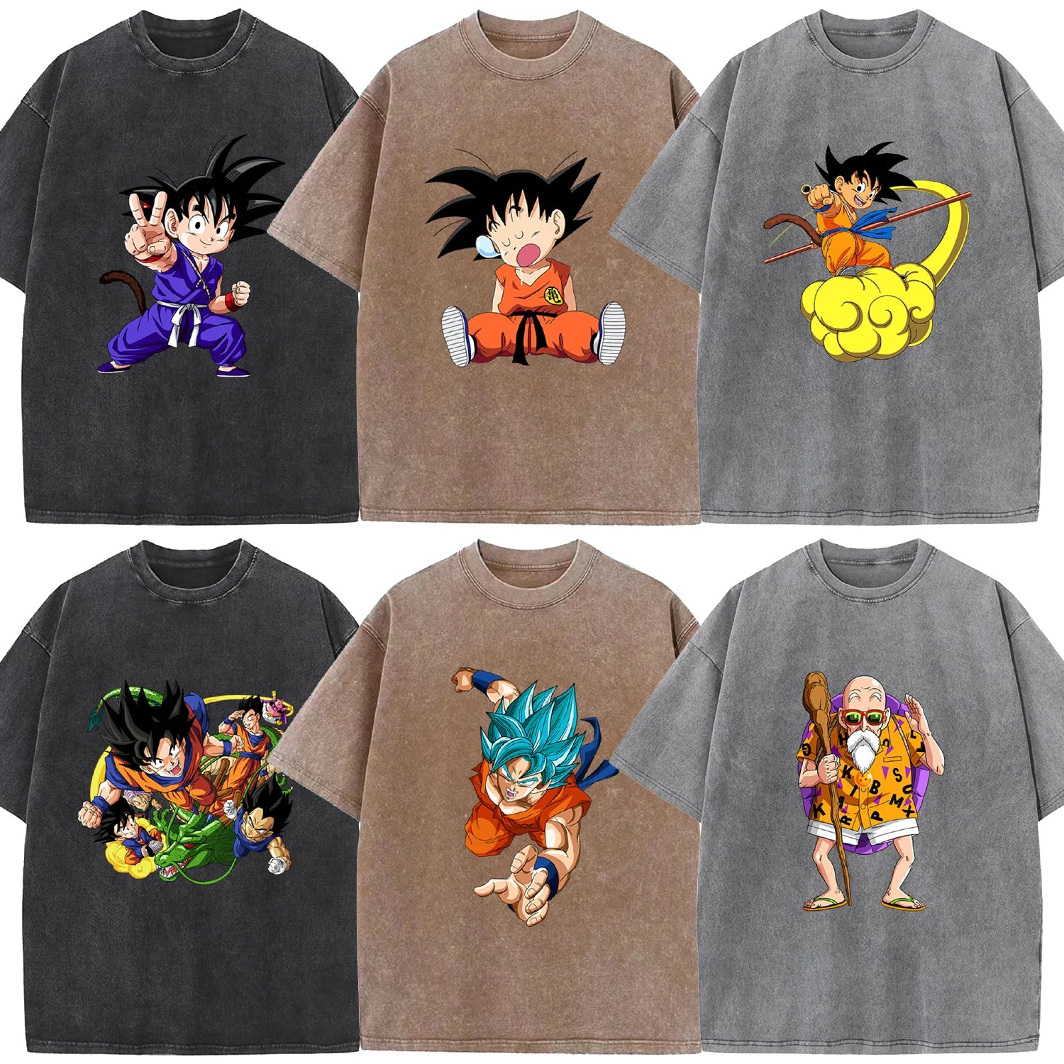 Koszulka Dragon ball Z Goku & Shenron & Gohan & Vegeta Anime