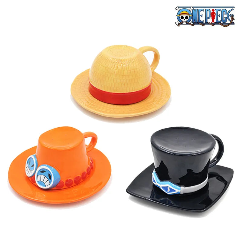 Anime ONE piece Kubek Sabo Luffy Ace/ 3 braci