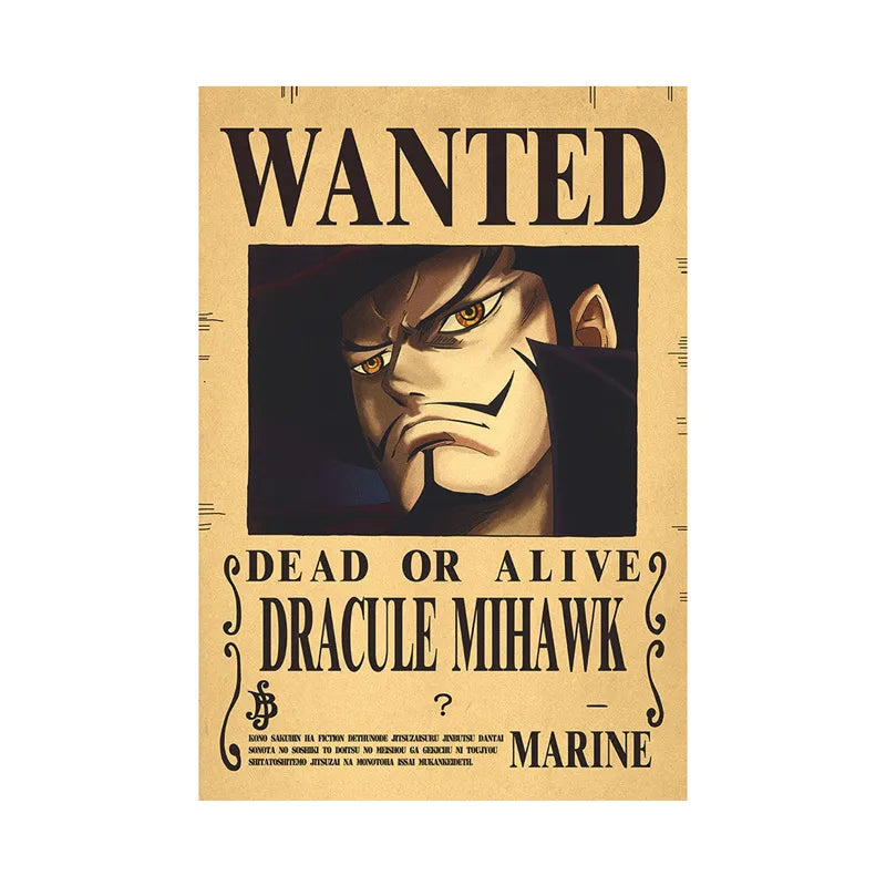 Wanted plakat Mihawk - NEW4