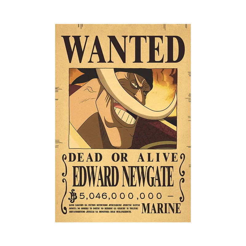 Wanted plakat Białobrody - One Piece 24